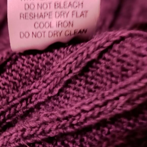 Elisabetta purple cable knit Made in Italy mohair blend ruffle cardigan.… - Picture 7 of 7